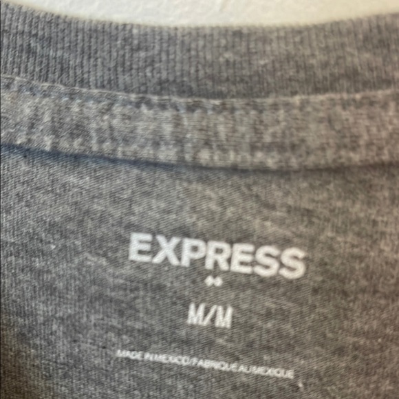 Express Gray Short Sleeve Tee - Picture 3 of 4